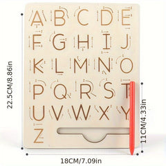 Wooden Alphabet Tracing Board with Pencil