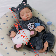 Realistic 72 cm Reborn Baby Doll Soft Vinyl Body Lifelike Newborn Baby Doll