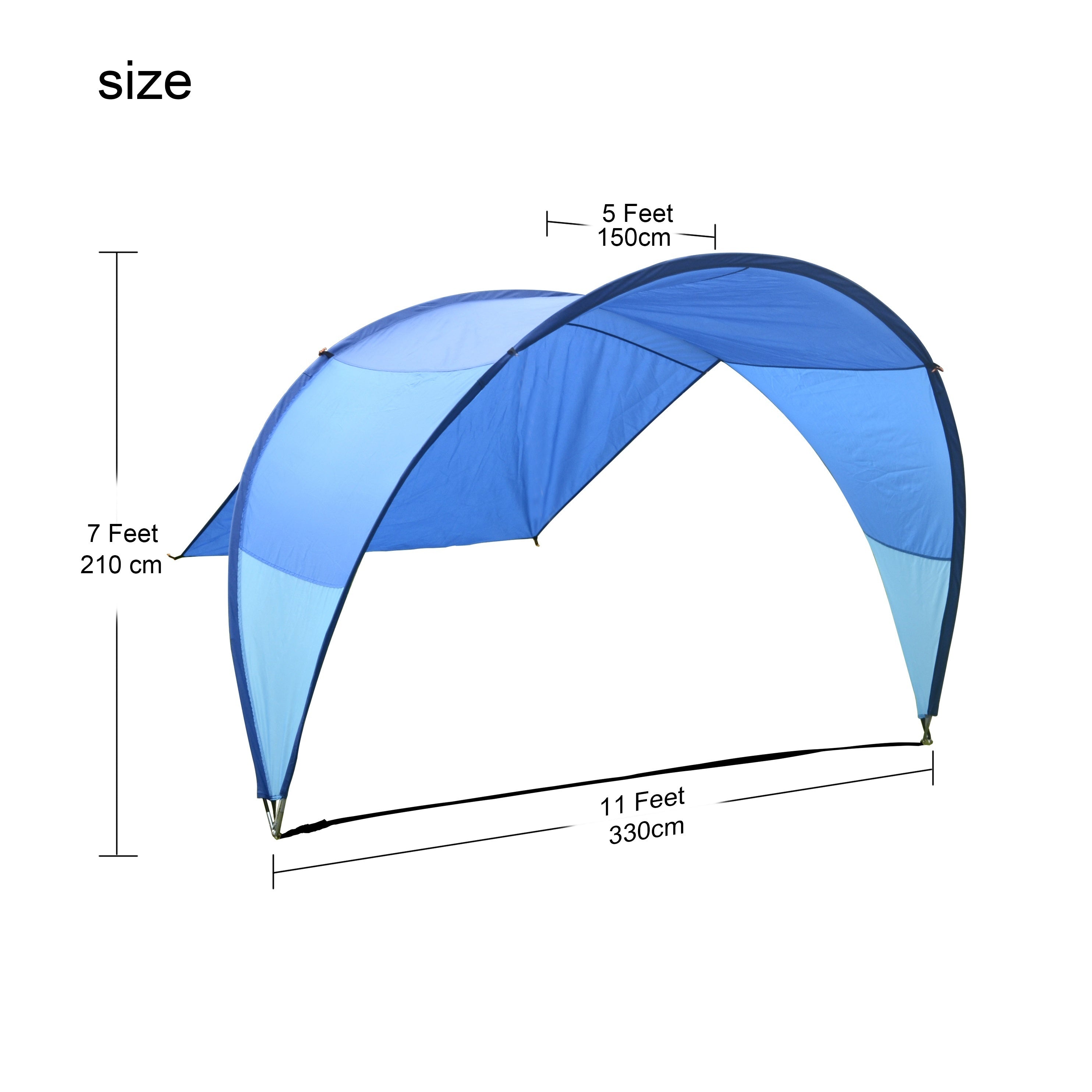 Large Beach Tent 4-6 Adults UV Protection Sun Shelter Camping Picnics Outdoor