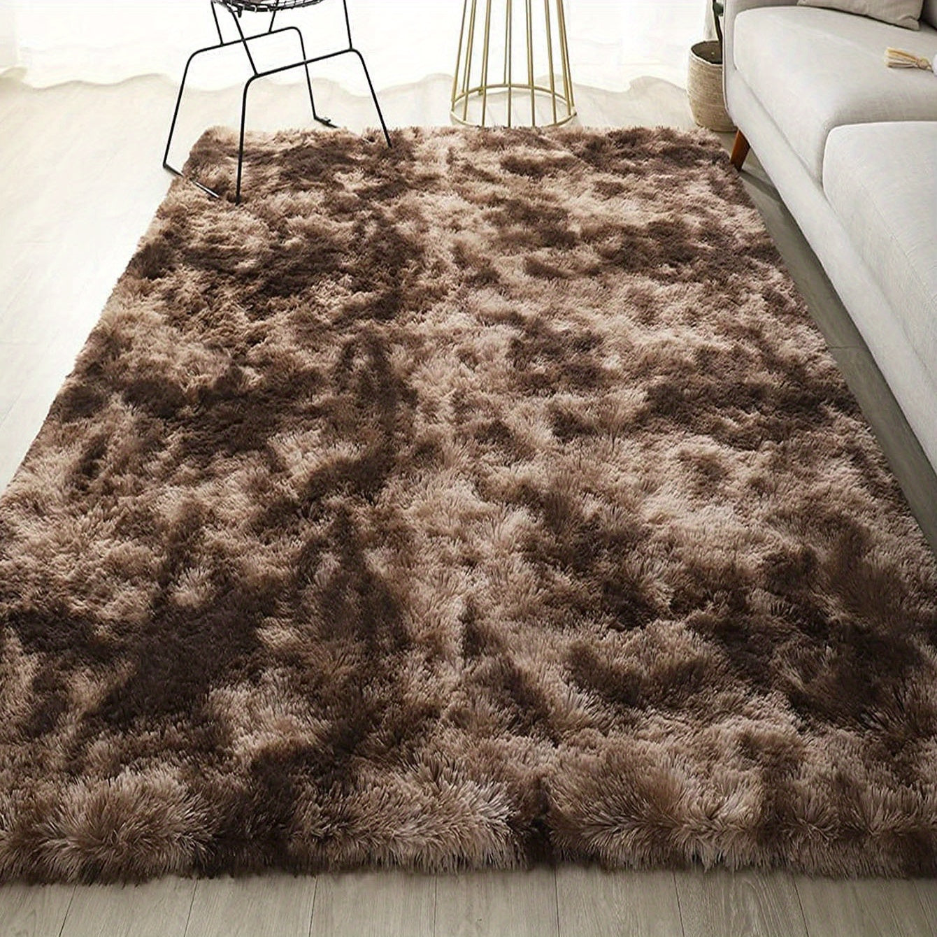 Ultra Soft Plush Rug Coffee Large Non-slip Fluffy Shaggy Area Rug