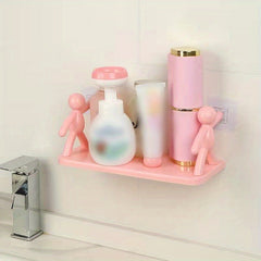 Small Man Wall Floating Shelf Bathroom Kitchen Storage Organizer