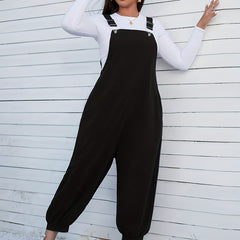Corduroy Buckle Tapered Leg Jumpsuit