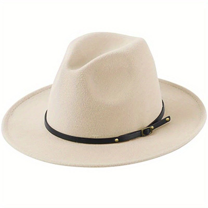 Woolen Jazz Hat Sun Protection Fedora Cap for Men & Women