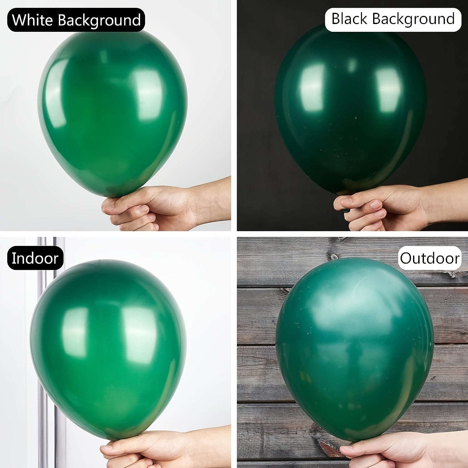 40 Dark Green Latex Party Balloons for Birthday Dinos 25 4 Cm Helium