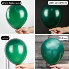 40 Dark Green Latex Party Balloons for Birthday Dinos 25 4 Cm Helium