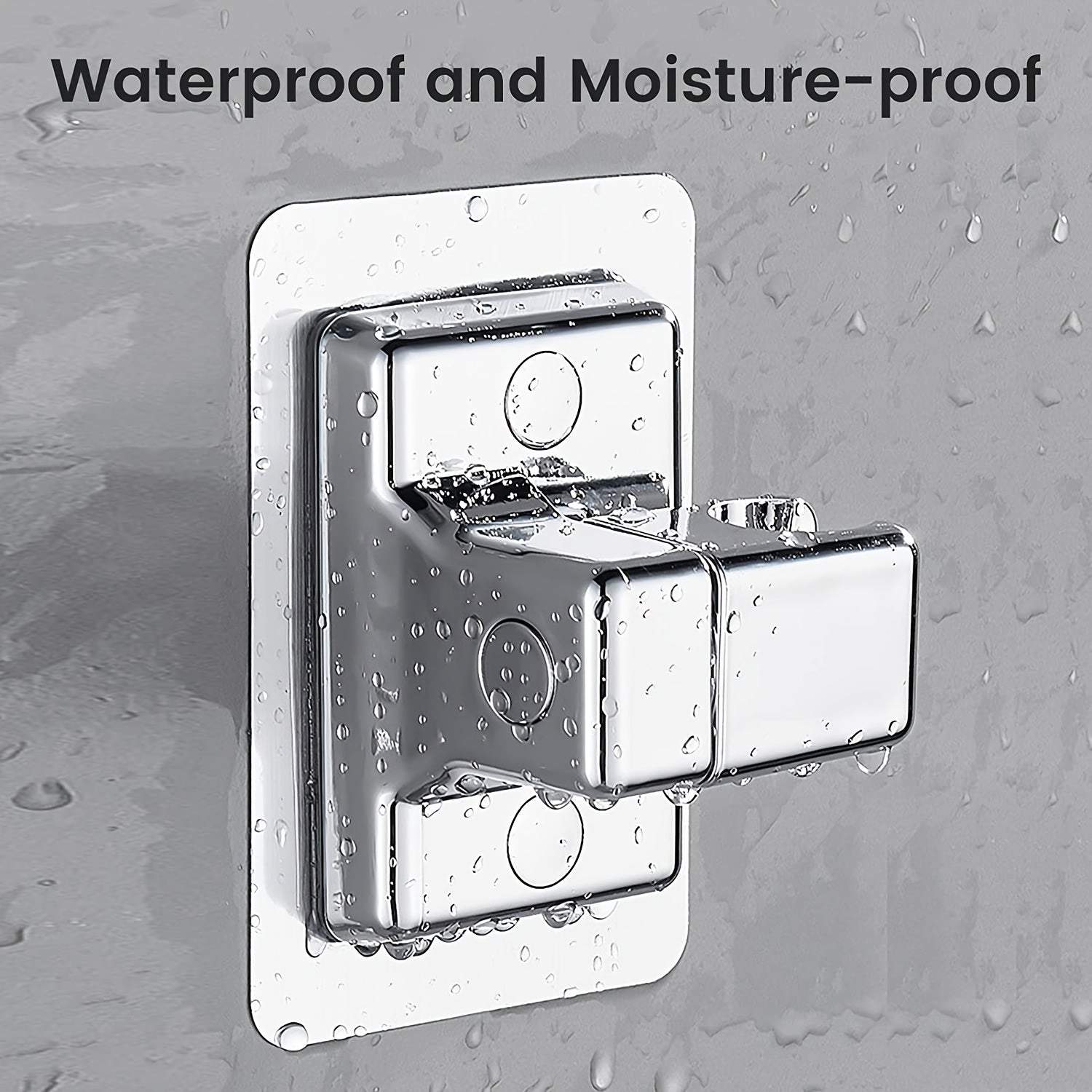 Adjustable Handheld Shower Wand Holder, No Drilling Wall Mount Bracket