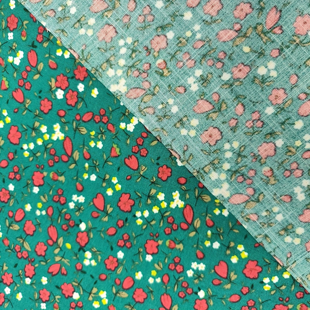 1yd Faux Cotton Fabric DIY Clothes Pants Dress Quilt Covering Fabric