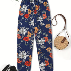Floral Print Loose Pants for Women