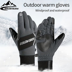 Warm Windproof Riding Gloves for Men & Women - Velvet Lined