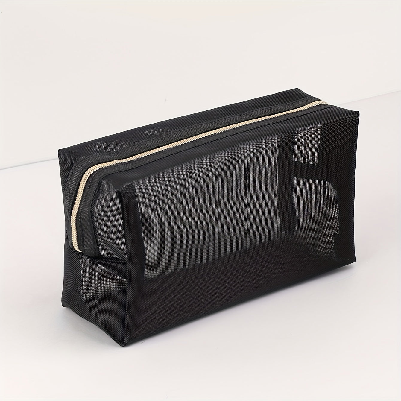 Large Capacity Mesh Pencil Case Solid Stationery Box