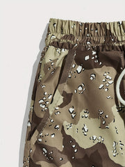 Men's Camo Shorts for Cycling Fitness Outdoor Activities