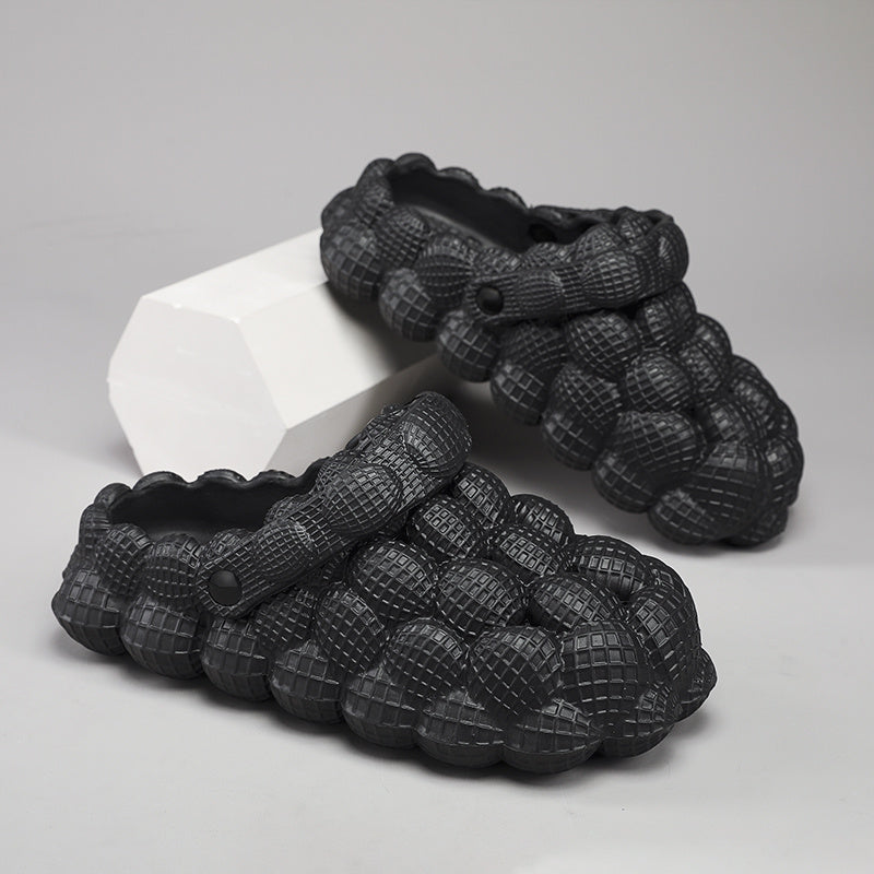 Men's Massage Bubble Slides Non-Slip Spa Slippers