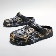 Women's Graffiti Clogs Hollow Out Garden Shoes Outdoor Shoes