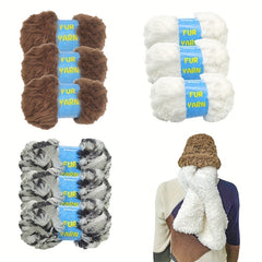 Faux Mink Fur Yarn for DIY Knitting & Crocheting 50g