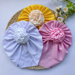 Soft Elastic Baby Flower Hat for Girl