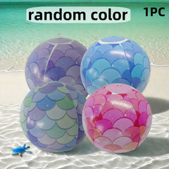 Inflatable Beach Ball with Fish Scale in Random Colors