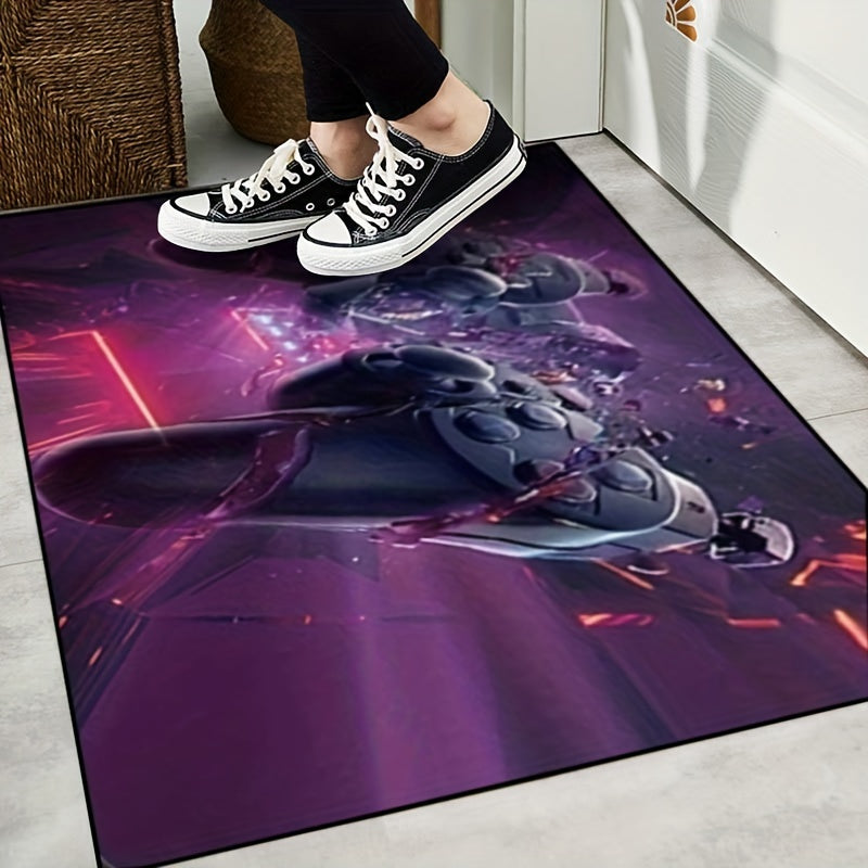 Neon Colour Game Machine Area Rug Anti Slip Floor Mat