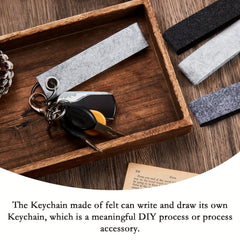 Colorful Felt Keychains with Steel Keychains - DIY Keychain Kit
