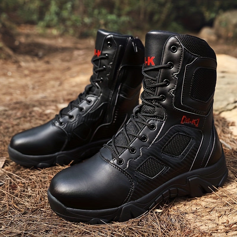 Men's High Top Military Style Hiking Boots Non Slip Lace Up Shoes
