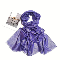 Solid Scarf Lightweight Fringed Shawl Wrap Versatile Head Scarf