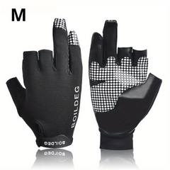 1pair Anti Slip 3 Fingerless Fishing Gloves Breathable Outdoor Sports Shore