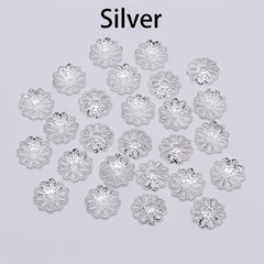 200pcs 0.3" Tassel Caps DIY Flower Spacer Beads for Earrings Bracelets
