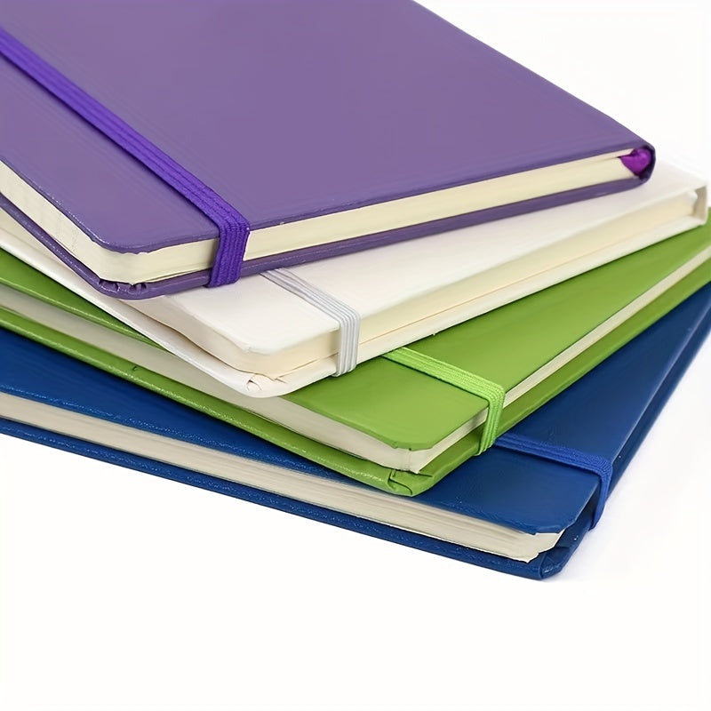 1pc Lined Ruled Hardcover Notebook 80Gsm Thick Paper Inner Pocket Journal