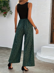 Dalmatian Print Wide Leg Jumpsuit Boho Sleeveless Jumpsuit
