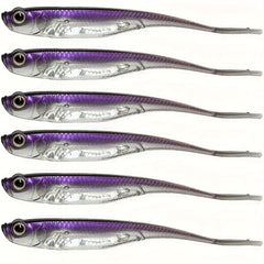 6pcs Fork Tail Fishing Lure Bionic Soft Lure Artificial Swimbait