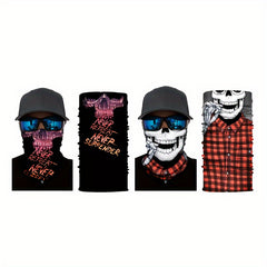 4pcs Camo Face Cover Multifunctional Breathable Scarf Sports Cycling Motocycle