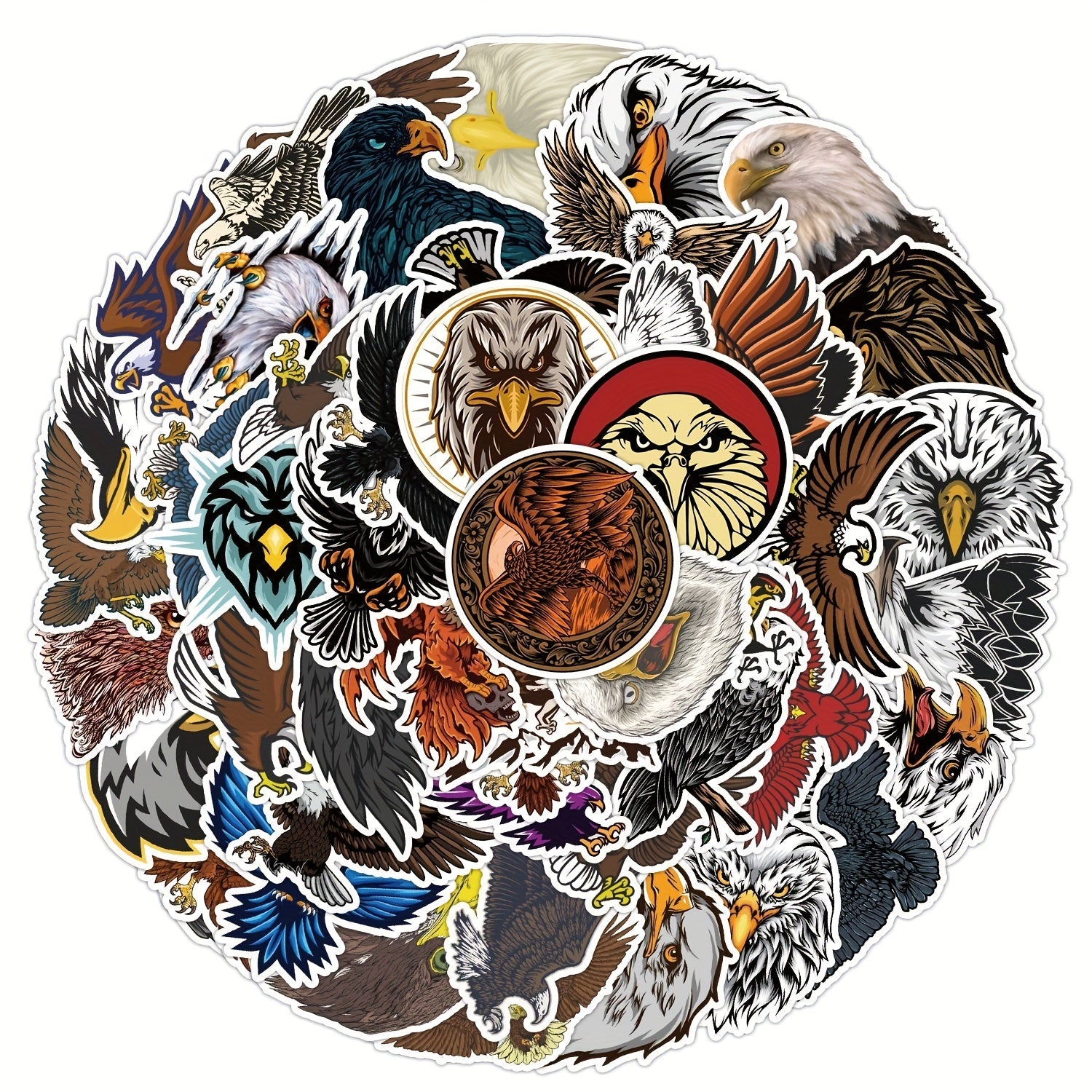 Eagle Graffiti Stickers 50pcs Waterproof Stationery Label Stickers