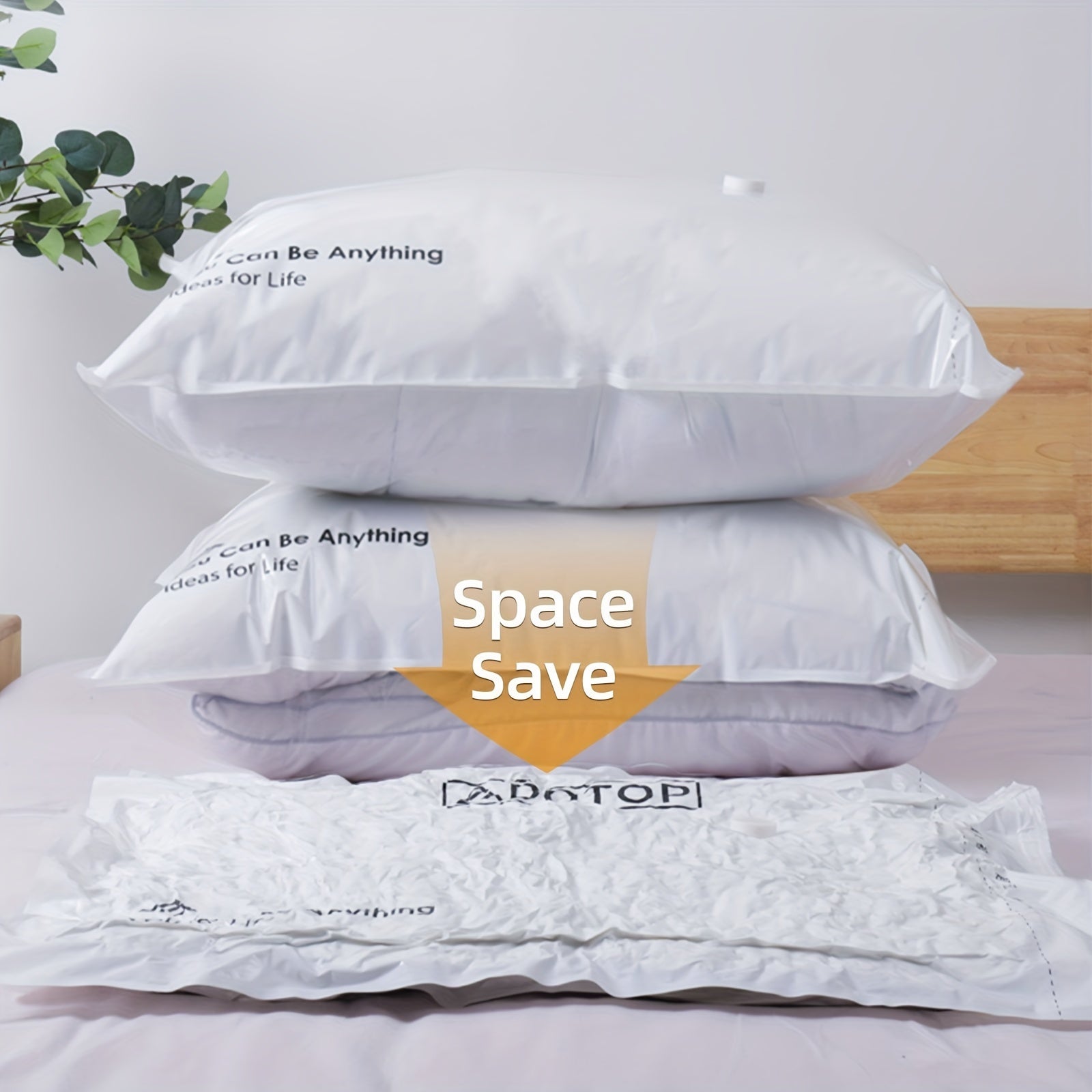 5pcs Vacuum Compression Storage Bag for Clothes Blankets Shirts