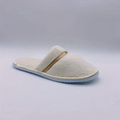 Men's Plush Disposable Spa Slippers Eco friendly Non Slip Home House Shoes