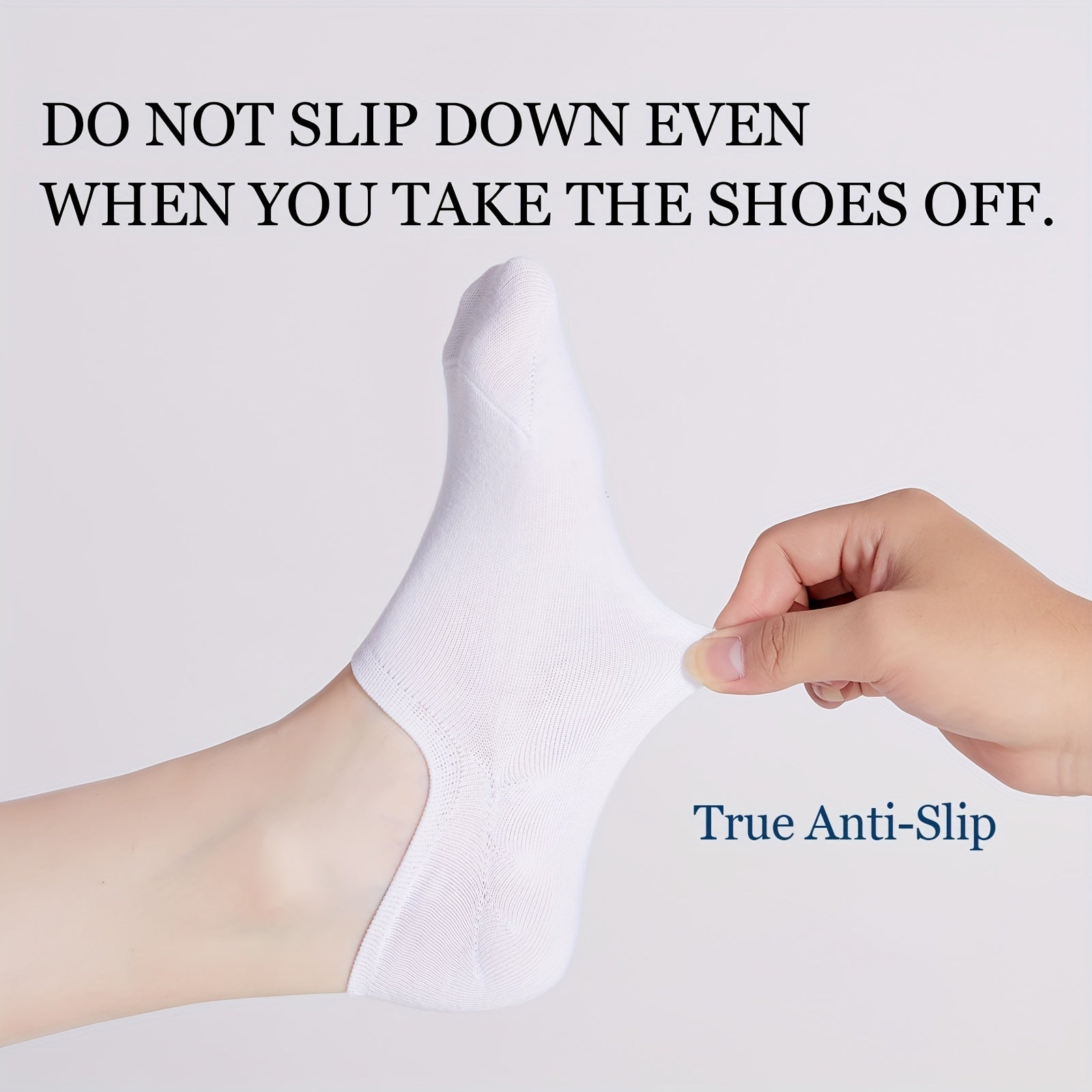 8 Pairs Solid Short Socks Non slip Ankle Socks Women's Stockings