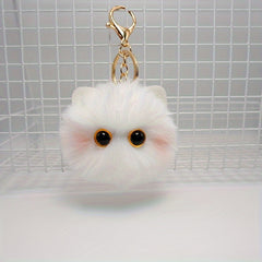 Plush Cat Keychain Doll Pendant Keyring for Girls Bag Decoration