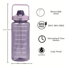 70oz Portable Transparent Fitness Water Bottle Leak Proof