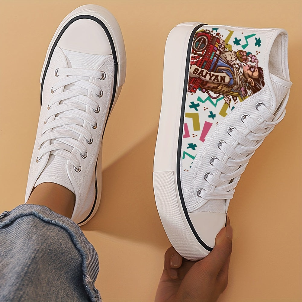 Girls High Top Cartoon Skate Shoes Non Slip Casual Sneakers