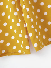 Girls High Elastic Polka Dot Wide Leg Trousers