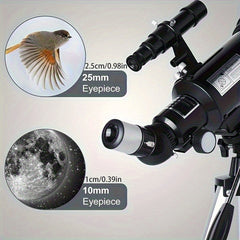 AFTERWAVE Beginner Telescope with Tripod & Finder Scope 70mm Lens