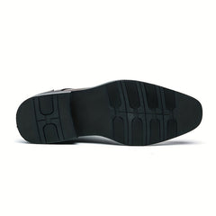Men's Block Derby Shoes Lace up Front Outdoor Dress Shoes