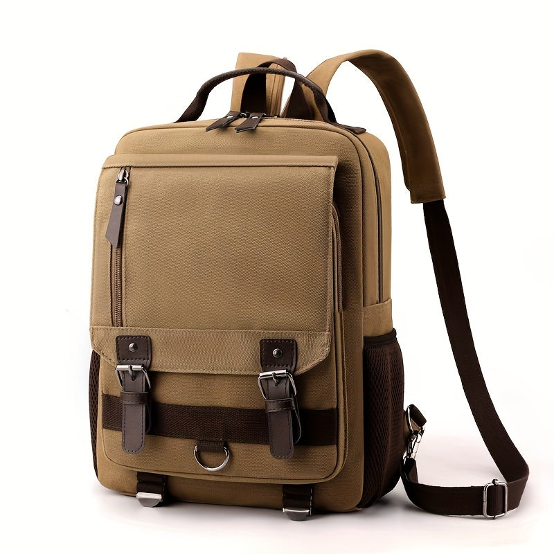 Retro Style Canvas Backpack for Outdoor Travel and Commute