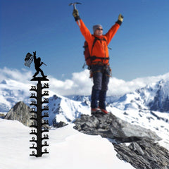 Large Iron Snow Measuring Rod Snow Depth Ruler Orangutan Design