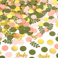 Leaf Dot Baby Letters Party Decoration Leaf Baby Shower Party Paper Confetti