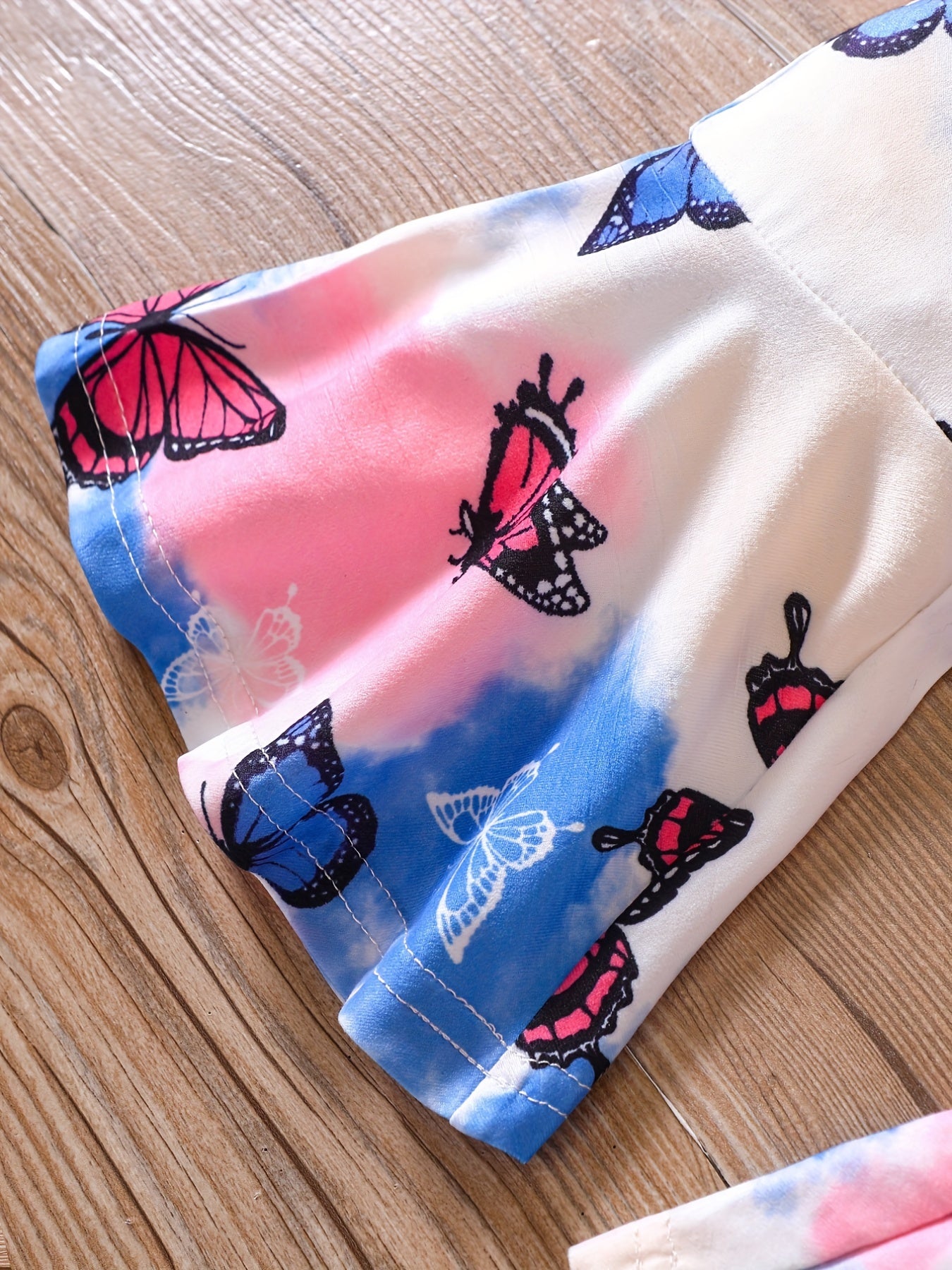 Girls' Butterfly Print Flared Pants Spring Summer Fall