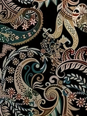 Plus Paisley Floral Print Bell Sleeve Loose Fit Dress
