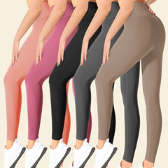 5-Pack Seamless Solid Tights Opaque High Waist Elastic Leggings