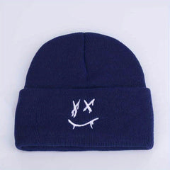 Girls Windproof Knit Beanie Hat with Embroidery