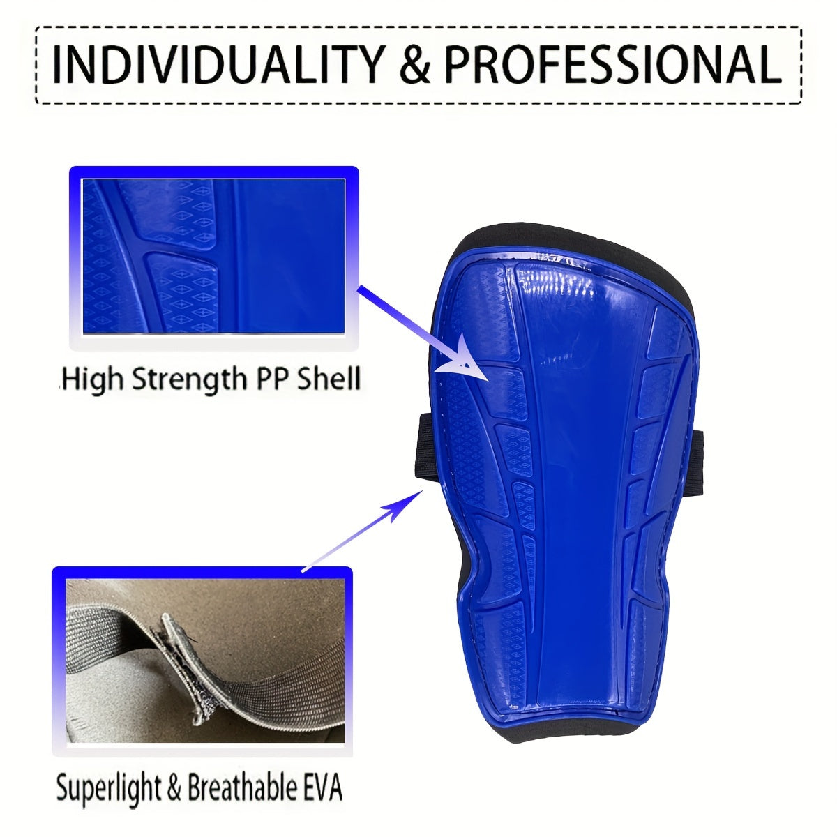 Football Shin Guards With Straps Lightweight Soccer Shin Pads