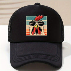 Unisex Rooster Print Baseball Cap for Outdoor Sport
