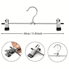 20/30pc Non-slip Pants Hanger Storage Rack with Adjustable Clip